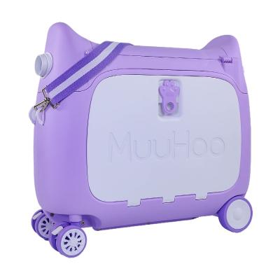 China New Design Cute Children's Cute Children's Luggage Storage Box Baby Suitcase Child Travel Gift Box Can Sit Or Slide for sale