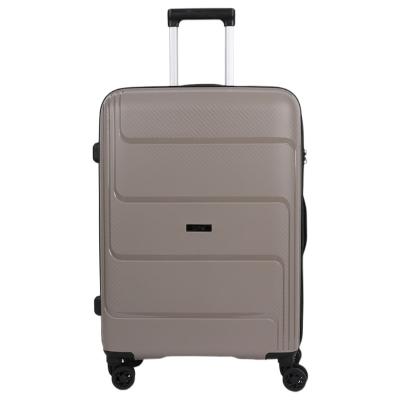 China Fashionable PP 20/24/28 Standard Dimension International Suitcase With Fashionable Model PP Zipper Luggage for sale