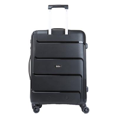 China Fashionable Hand Travel Koffer Suitcase Luggage Sets 3 Pcs Style Spinner Lock Luxury Black Color Unisex Material for sale