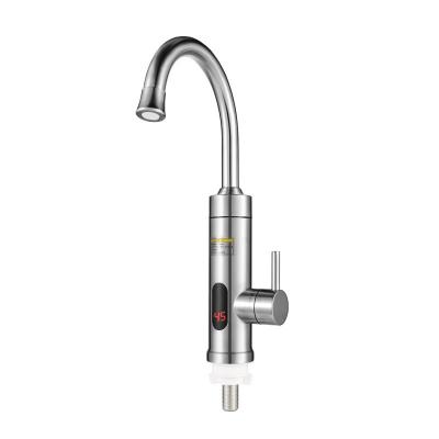 China Electric Faucets LED Digital Display Stainless Steel Kitchen Electric Heating Faucet for sale