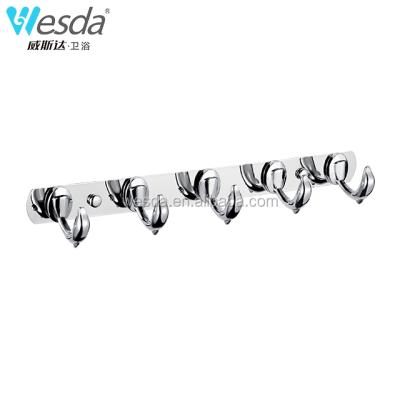 China WESDA Modern Wholesale Space Stainless Steel Aluminum Clothes Hooks For Bathroom Design D318 for sale