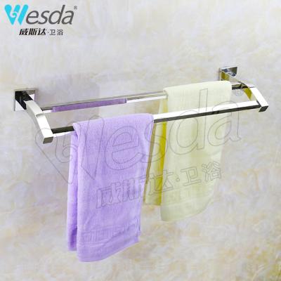 China Fashion 304 Stainless Steel Double Bar Bathroom Towel Rack 6701-2 for sale