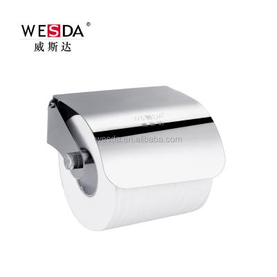 China Modern Wall Mount Toilet Accessories Black Wesda Stainless Steel Paper Towel Holder For Bathroom for sale