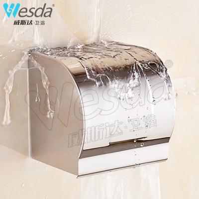 China Wesda Wall Mount Toilet Home Accessories Metal And Hotel Stainless Steel Toilet Paper Holder for sale