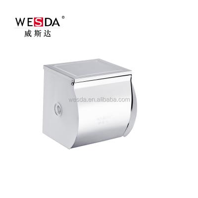 China Metal Wesda Wall Mount Toilet Accessories Stainless Steel Paper Towel Holder For Small Tissue for sale