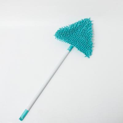 China Wet and Dry Cleaning Tools Cleaning Broom with Triangle Broom Heads for Bathroom Floor Wall Bed Bottom for sale