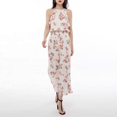 China Floral Print Sleeveless Jumpsuits And Rompers New Arrivals Women QUICK DRY Clothing Women Rompers for sale