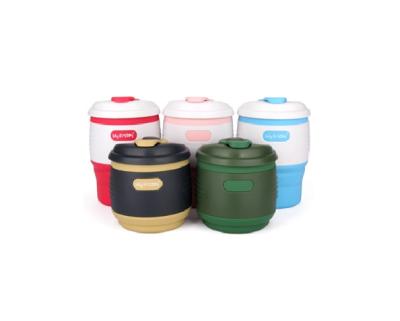 China Collapsible Silicone Food Grade Silicone Coffee Mug for sale