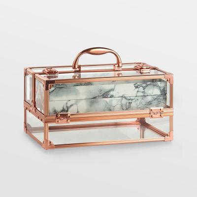 China Big capacity. Storage Aluminum Organizer Acrylic Makeup Jewelry Storage Box for sale