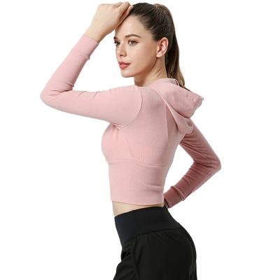 China Breathable Women Loose Running Workout Jacket Zipper Fitness Tracksuits Pocket for sale