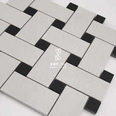 China Glazed Metallic Tiles High Quality Weaving Effect  Mosaic Tile For Wall & Floor 300x300mm From Foshan Factory Directly for sale