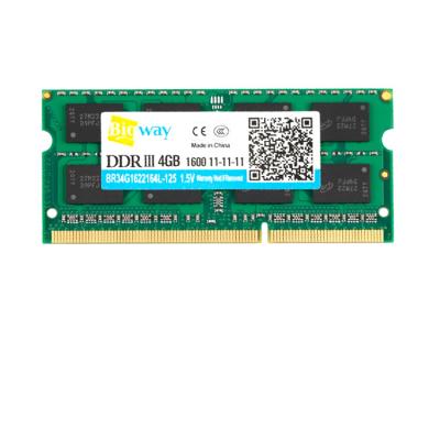 China BigWay Desktop Factory Factory Price Notebook Dual Channel DDR3 4gb Ram1600 Direct Memory for sale