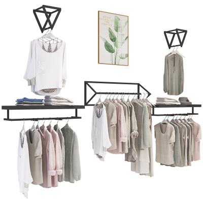 China Shop Customized Curtain Iron Display Rack Clothing Rack Display Rack For Hanging Items for sale