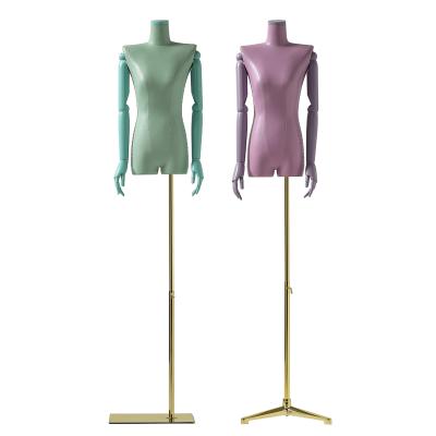 China High Quality Adjustable Torso Female Mannequin Female Mannequin Colorful PU Leather Female Torso for sale