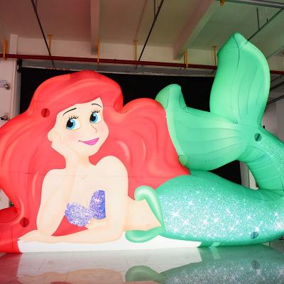 China High Quality Oxford Cloth Commercial Advertising Mermaid Inflatable Cartoon for sale