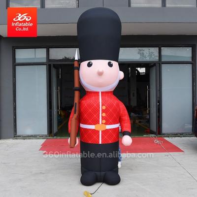 China High Quality Oxford Cloth Customized Design Inflatable Advertising Man , Giant Inflatable Handsome Soldier Holding A Gun for sale