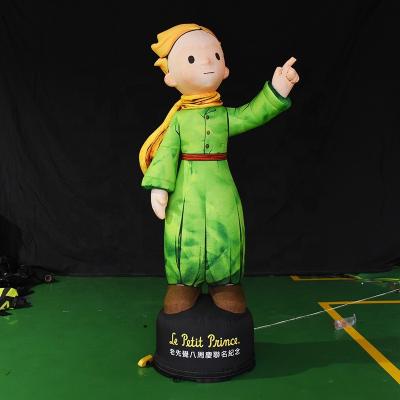 China Hot Selling High Quality Oxford Cloth Customized Advertising Inflatable Mascot Boy, Advertising Inflatables Cartoon Character Low Price With Gold Hair for sale