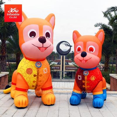 China High Quality Oxford Cloth Advertising Water Proof Oxford Cloth Inflatable Cartoon Character Dog For Sale for sale