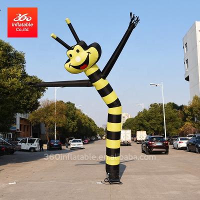 China 210T Oxford Cloth Used Inflatable Sky Guy Puppet Advertising Dancing Tube, Small Yellow Inflatable Cartoon Bee Air Sky Flying Fly Dancer for sale