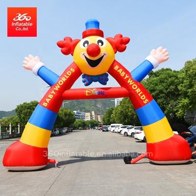 China Hot Selling 210D/420D/600D Oxford Cloth Clown Garden Decorations Venue Layout Props Inflatable Party Arch Clown For New Store Shop Decoration for sale