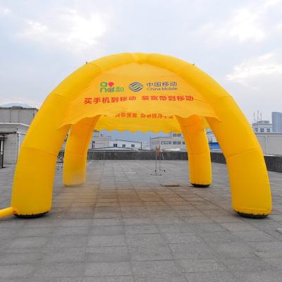 China 210D/420D/600D Oxford Cloth Outdoor Sports Events Advertising PVC Oxfold Inflatable Custom Cloth Large Yellow Inflatable Tent For Sale for sale