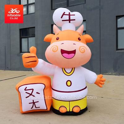 China Customized inflatable cartoon dairy cow advertising animal inflatable cattle custom made for decoration inflatable ox statue for sale for sale