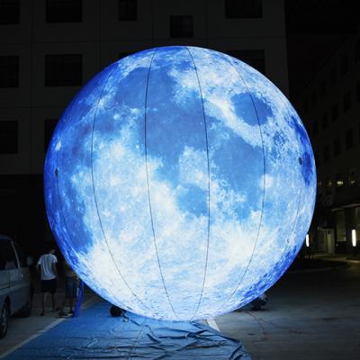 China Custom Oxford Cloth Factory Price Advertising Giant Colorful Air Inflatable Earth Led Balloon For Decoration for sale