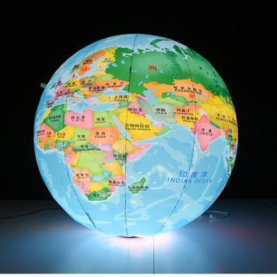 China Custom Inflatable Earth Beautiful Earth Planet Inflatables Oxford Cloth Moon Ball Decoration Blue Advertising LED Lighting Balloon for sale