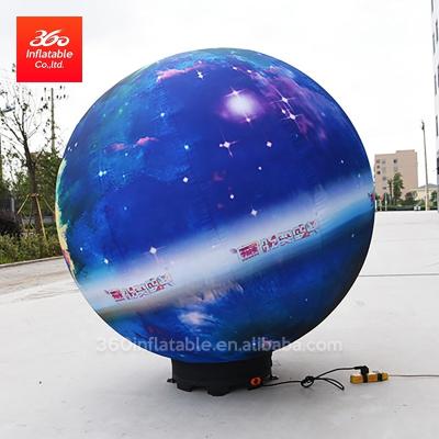 China Wholesale Oxford Cloth Around Colorful Printed Inflatable Earth Globe Inflatable Blue Beach Ball Advertising Earth Ball For Sale for sale