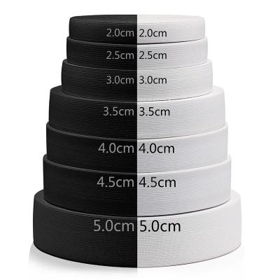 China Manufacturer White /black Elastic Bands Garment Elastic Nylon Pants Highest Sewing Accessories DIY Knitted Elastic Band for sale