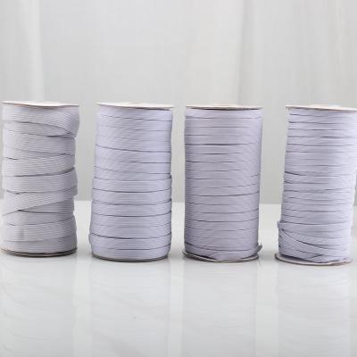 China Factory wholesale elastic in stock 3mm white black color braided elastic band with high elasticity for garment for sale