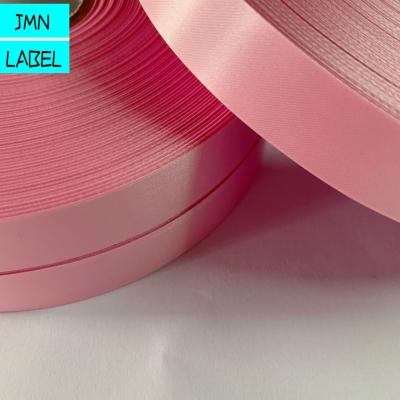 China China Factory Sustainable 25mm 100% Polyester Pink Color Single Faced Satin Ribbons for sale