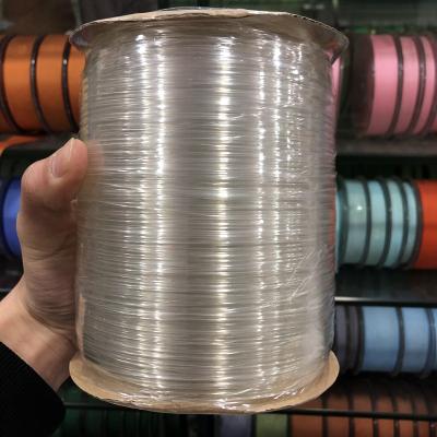 China 6008/6012/5008/5012 Clear Tpu garment mobilon silicone transparent band elastic knitting elastic band elastic knitting elastic with interlining for sale