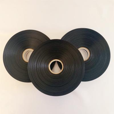 China 1inch Width Workable Black Transfer Ribbon Printer Apparel Printing Polyester Ribbon Fabric Satin Thermal Care Label for sale