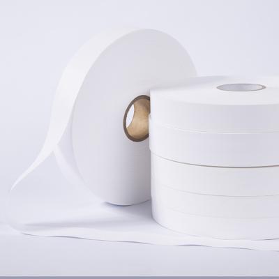 China Garment Accessories Double Faced Nylon Taffeta Label Textile Tape Wash Care Label Roll for sale