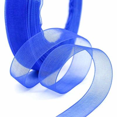 China 1-1/2 Inch Solid Color Organza Ribbon Eco - Friendly Pure Silk Roll For Decoration for sale