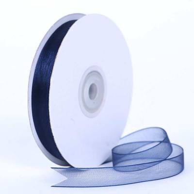 China Wholesale Eco-friendly Stiff Edge Sheer Organza Ribbo Yarn / Sheer Organza Yarn Edge Ribbon Solid Colors for sale