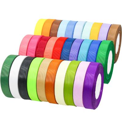 China 2cm X 25yards Solid Color Grosgrain Viable Wholesale Ribbon FOR Handmade Hair Accessories DIY /gift Wrapping Ribbon for sale