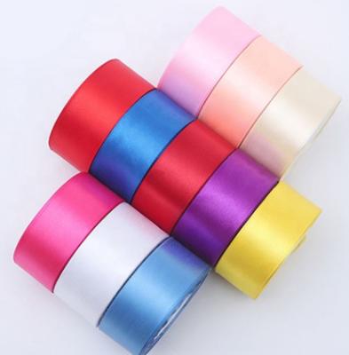 China Luster Wholesale Polyester Double Sided Satin Ribbon for sale