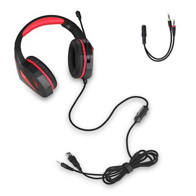 China Stereo Earphone RGB Gaming Headset Headphones Wired Earbud with 50mm Drivers to 3.5mm Audio Jack for Computer ps4 ps5 Mobile Phone for sale