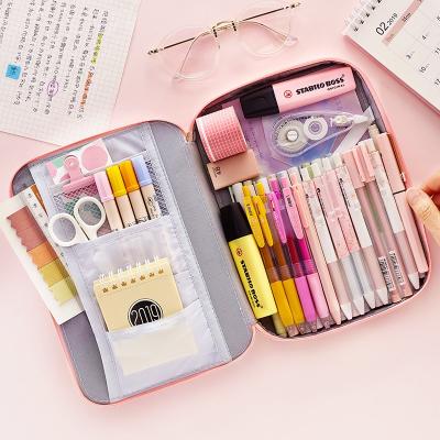 China Schools & 2021 high quality office stationery bag capacity pencil bag pencil case Korean creative shape for sale