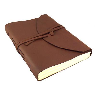 China Handmade Leather Sketch Book Classic Genuine Leather Printed Journal Diary Large for Travel Writing and Gift Notebook for sale