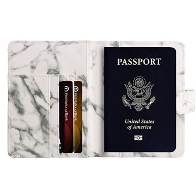 China High Quality Custom Made Fashion Travel Marble Family Passport Cover Holder Set With Luggage Tag for sale