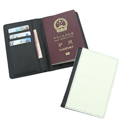 China Portable New Products Personalized Sublimation Blank Leather Passport Holder for sale