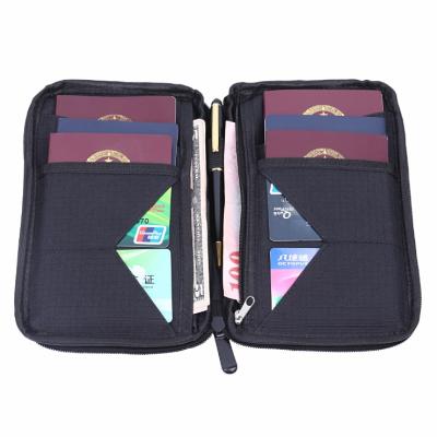 China Fashionable 2019 Fashion Family Passport Holder RFID Blocking Card Case Zipper Closure Passport Folder for sale