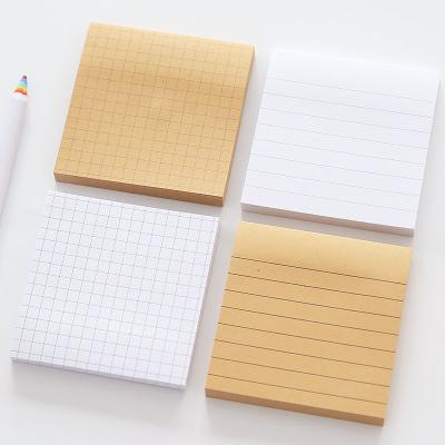 China Loose Leaf Pocket Memo Pad Mini Grid Pattern Kraft Paper Sticky Notebooks for sale