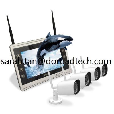 China Wireless Home Video Surveillance System Wifi IP Cameras & NVR with 11 Inch Screen for sale