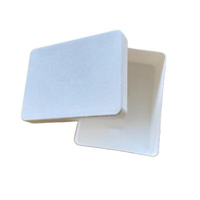 China Eco - Friendly Degradable Natural Fiber Molded Tray Packaging Custom Paper Pulp Box For Cosmetics for sale