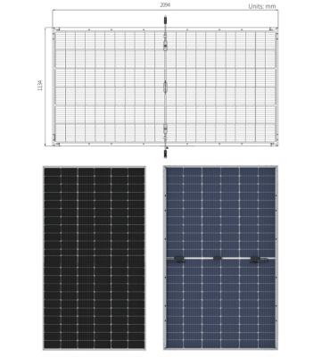 China Double Glass Home Solar System PV Module Power Station Bifacial Solar Panels 485W 490W 495W 500W 505W 156.75mmx156.75mm for sale