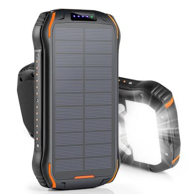 China Amazon Hot Sale IP66 Waterproof Solar Panel Charger 26800mAh Waterproof Solar Power Bank for sale